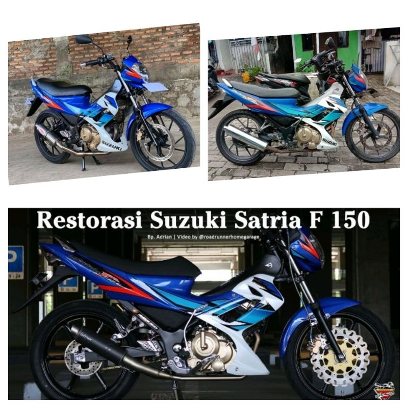 STRIPING SATRIA FU CKD TAHUN 2007 WARNA BIRU
