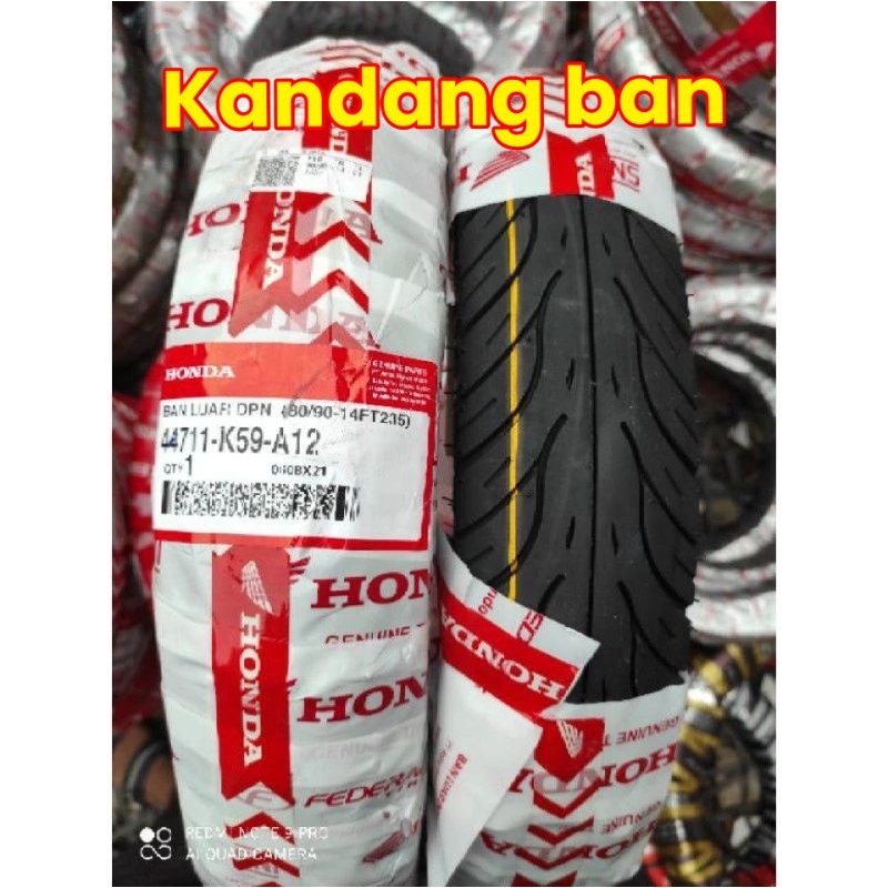 TERMURAH.. BAN TUBLES MATIC ASLI HONDA FEDERAL  80/90 -14 BAN BARU,GRATIS PENTIL,BAN BARU 100% ORIGI