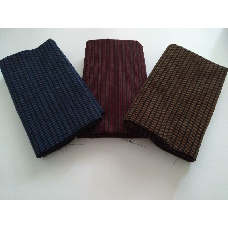 Kain Lurik tenun lurik batik lurik- peranakan biru navy  panjang 2 m