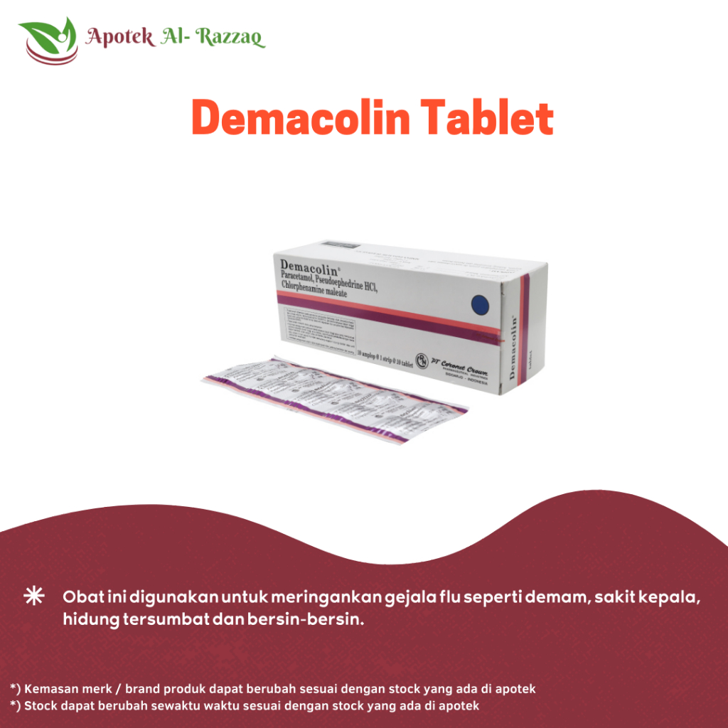 Demacolin Strip 10 Tablet - Batuk Pilek
