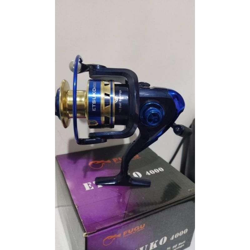 Cod Reel Laut Fugu Etsuko 4000 dengan 10 ball Bearings, ready sesuai foto
