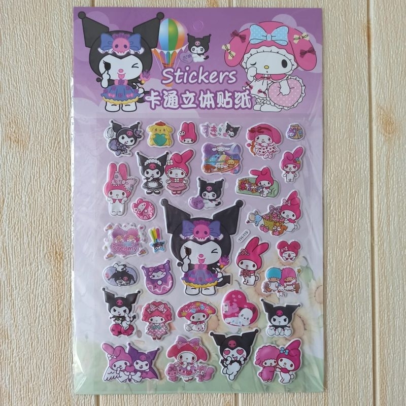 

stiker 3d timbul sanrio kurumi melodi uk jumbo