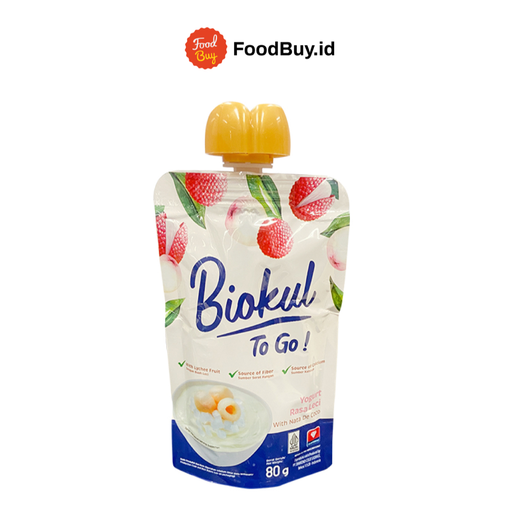 

Biokul To Go Yogurt Rasa Leci With Nata De Coco 80 gr