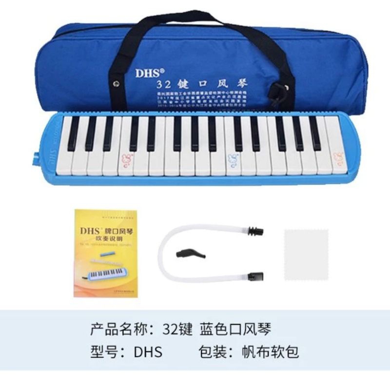Pianika Original Import Hitam Biru