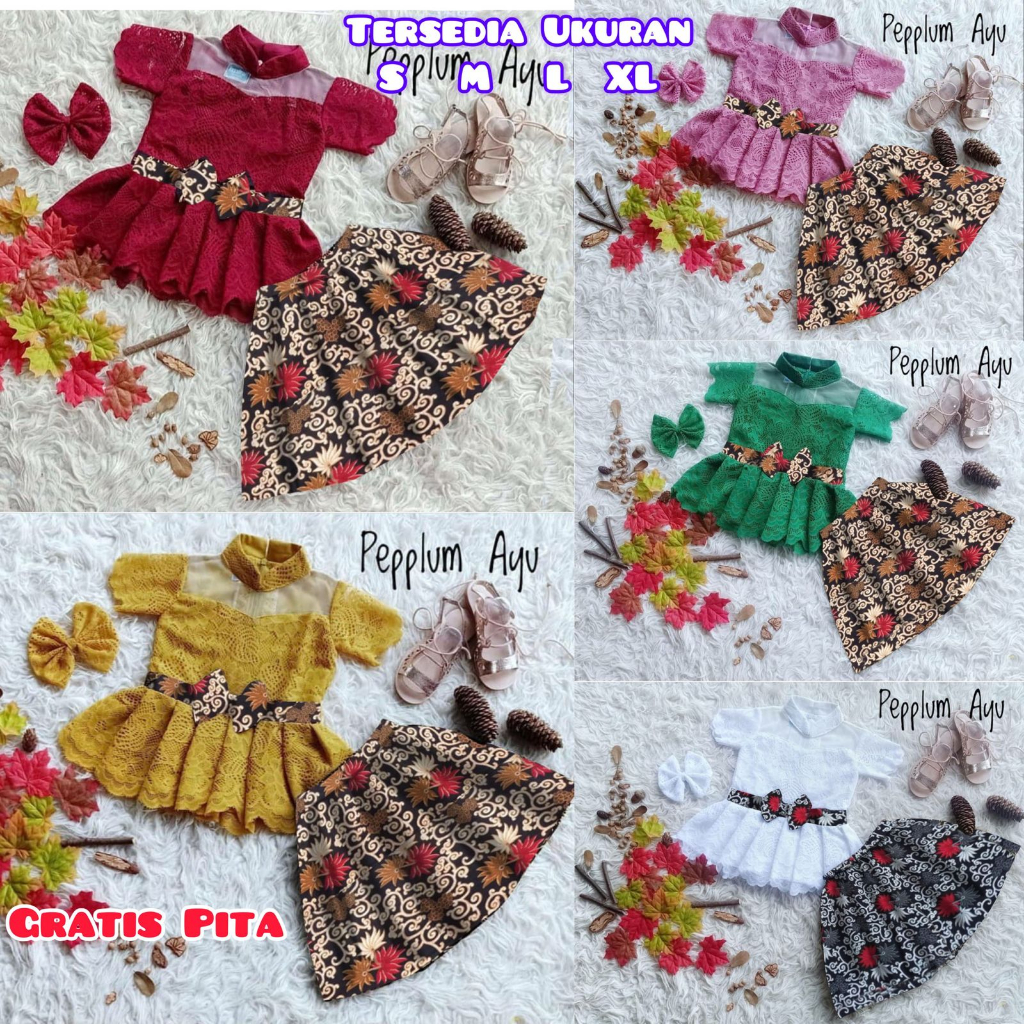 Baju Kebaya Anak Kebaya Anak Perempuan Setelan Kebaya Anak Brukat Kebaya Batik Anak Baju Adat Kebaya