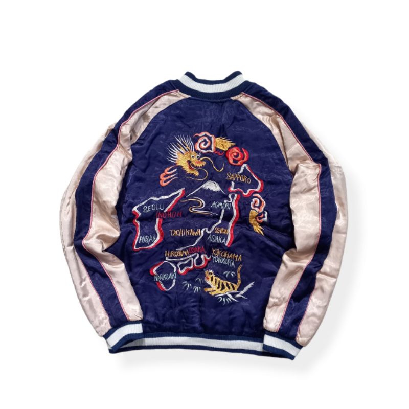 Jaket Sukajan Japan Map