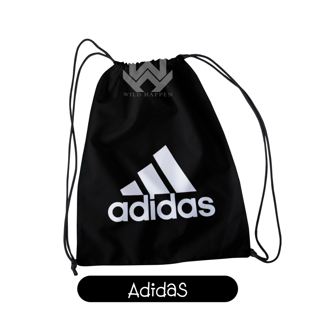 Ransel Serut Unisex - Tas Serut Stringbag Gendong Waterfroop Multifungsi Motif Adidas