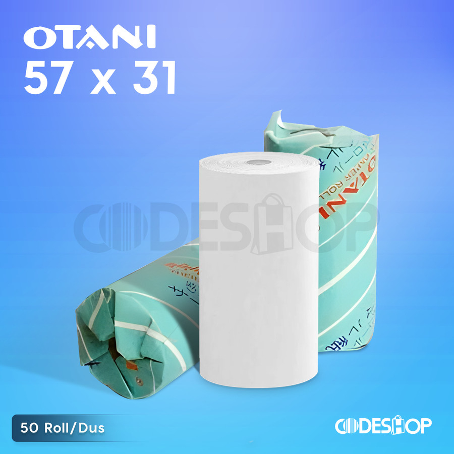 

KERTAS THERMAL OTANI 57X31 MM - ROLL KASIR THERMAL 57X31MM OTANI