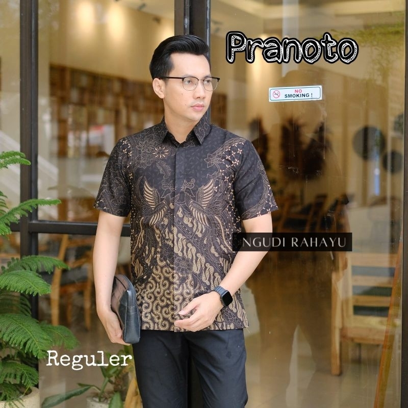 Batik Pria Lengan PENDEK Reguler Fit Keris Modern Premium Baju Atasan Batik Cowok Original