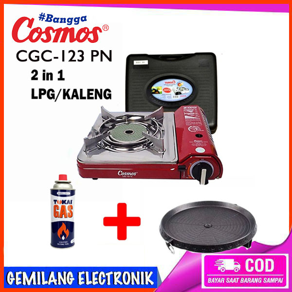 Paket Bbq Kompor Portable Cosmos 123 PN+Bulgogi Bulat+Gas