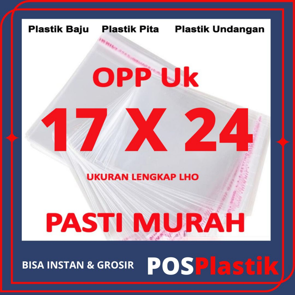 

OPP LEM PLASTIK KACA 17 x 24 DVD,Bakery,Undangan,Roti,Amplop,Angpao (Isi 100 Lembar)-JKT