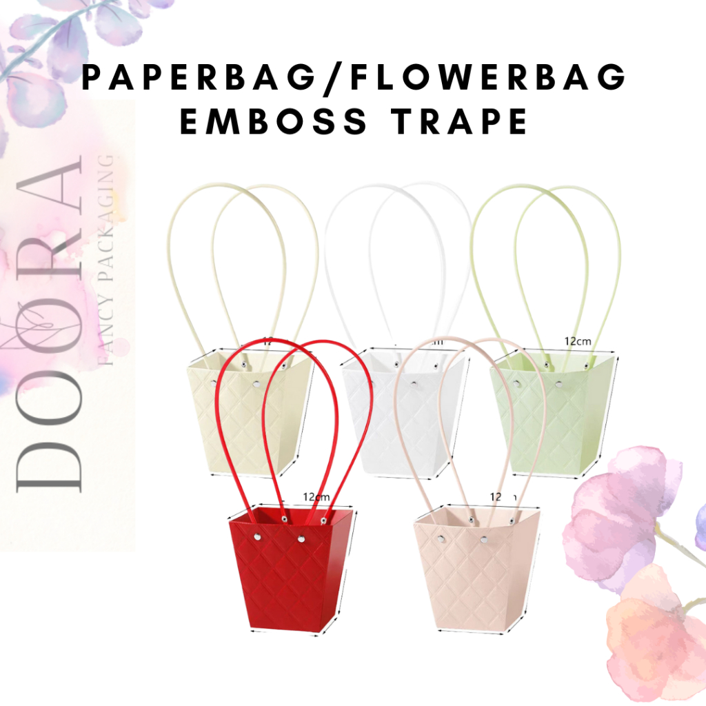 

Paper Bag Buket Bunga Trape Emboss Flower Bag/Flower Box/Bouquet Bag
