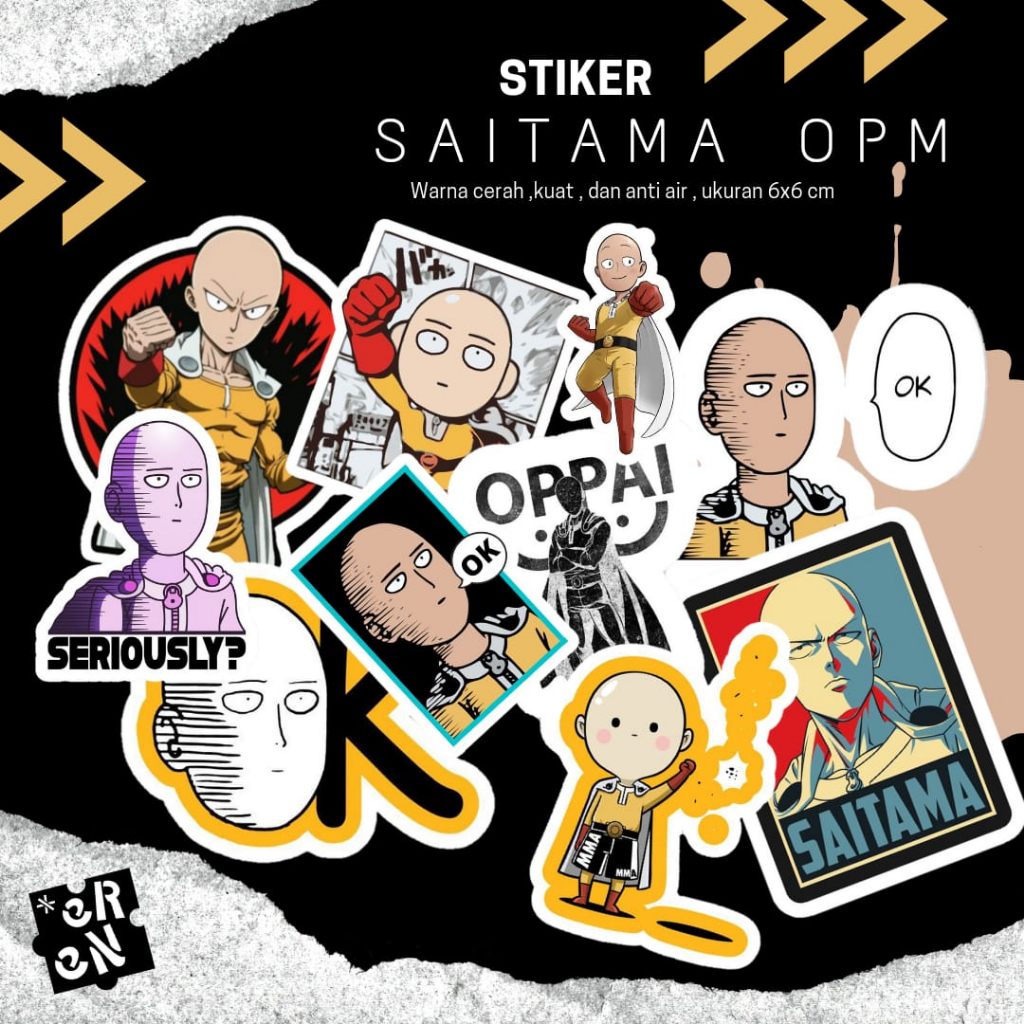 

STIKER ANIMASI KARAKTER SAITAMA ANTI AIR ISI 100 PCS PREMIUM