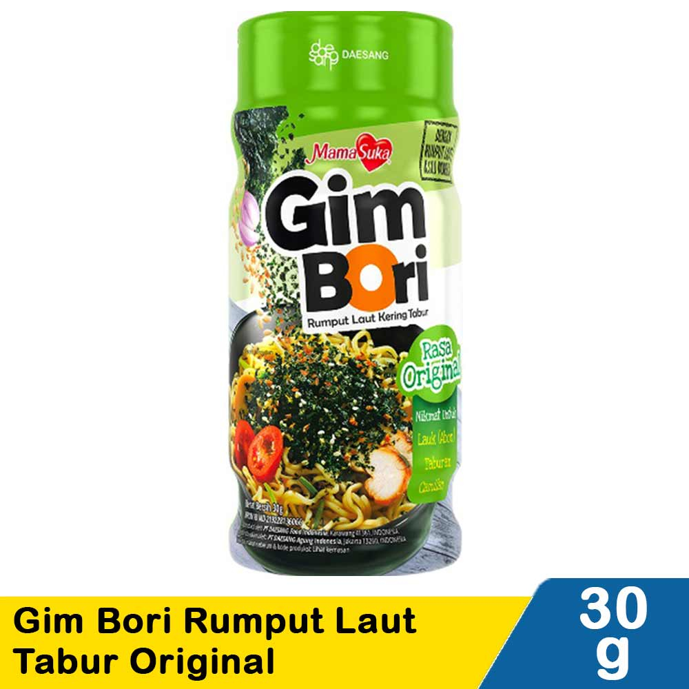 

Mamasuka Gim Bori Rumput Laut Kering Tabur 30gr|Mamasuka rUmput Laut Kering Pedas Halal