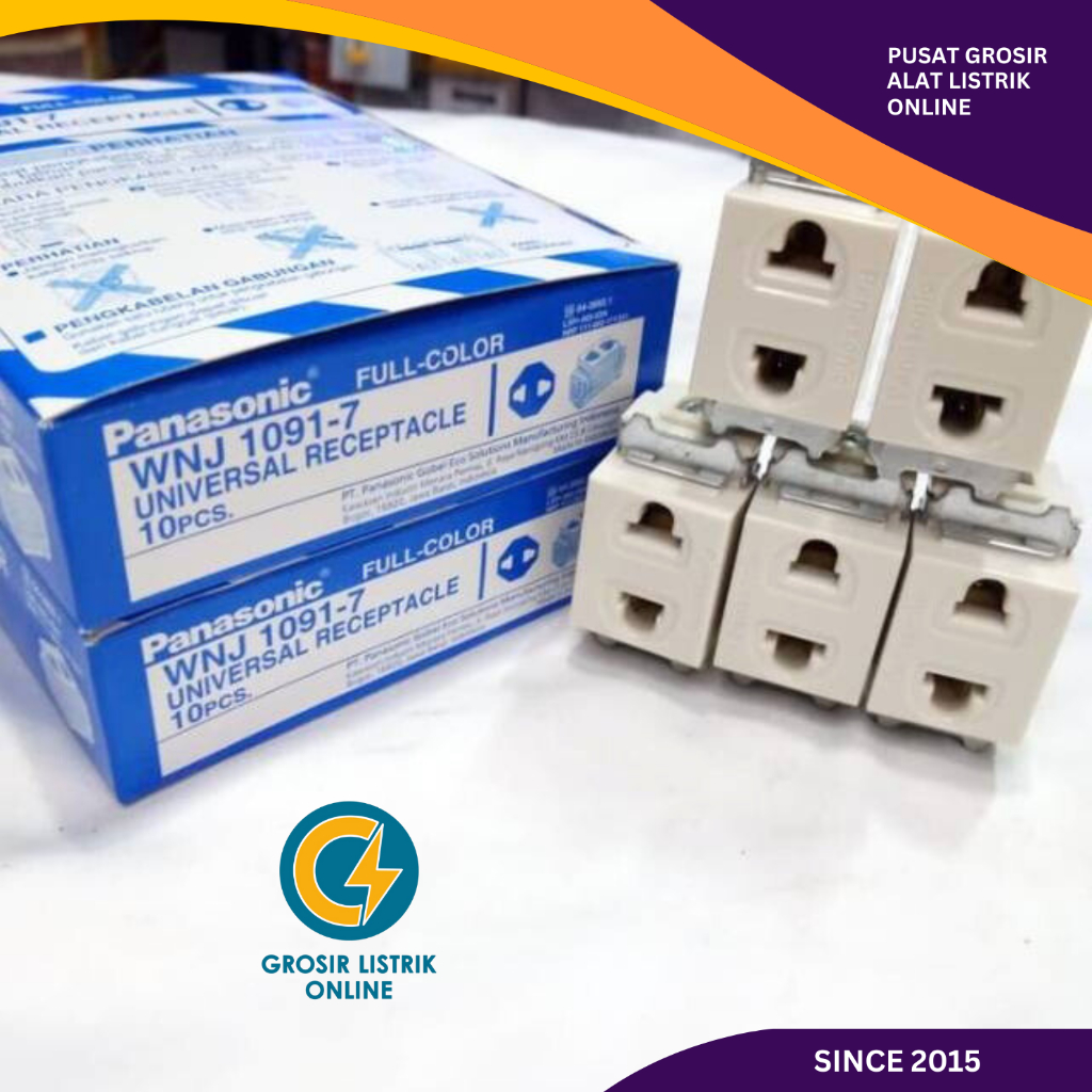 STOP KONTAK PANASONIC WNJ 1091 7 WNJ1091-7 FULL COLOUR MODEL LAMA ORIGINAL