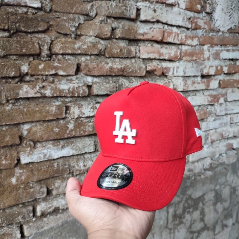 Topi Baseball LA Dodgers Logo Besi Merah