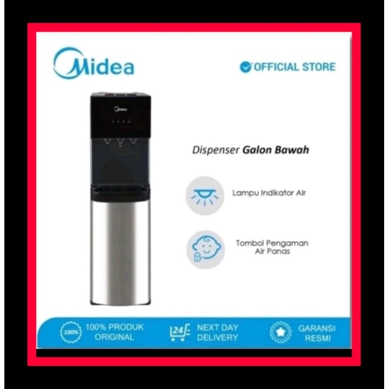 MIDEA Dispenser Galon Bawah YL 1567B BOTTOL LOADING COMPRESSOR