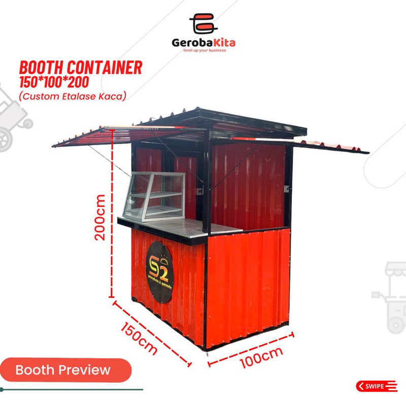 Booth Container Custom Etalase