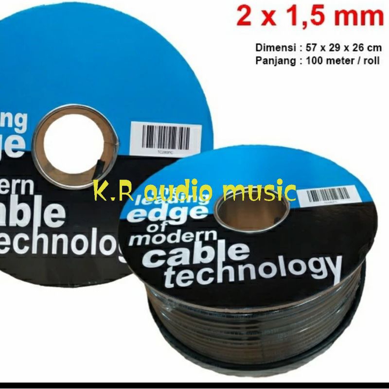 KABEL AUDIO SPEAKER MEREK TITANS UKURAN 2×1,5 PANJANG 15 METER