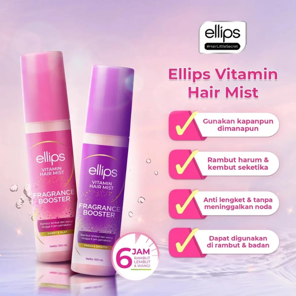 HAIRMIST 100 ML ELLIPS VITAMIN rambut MIST FRAGRANCE BOOSTER SPRAY 100 ML HAIR CARE
