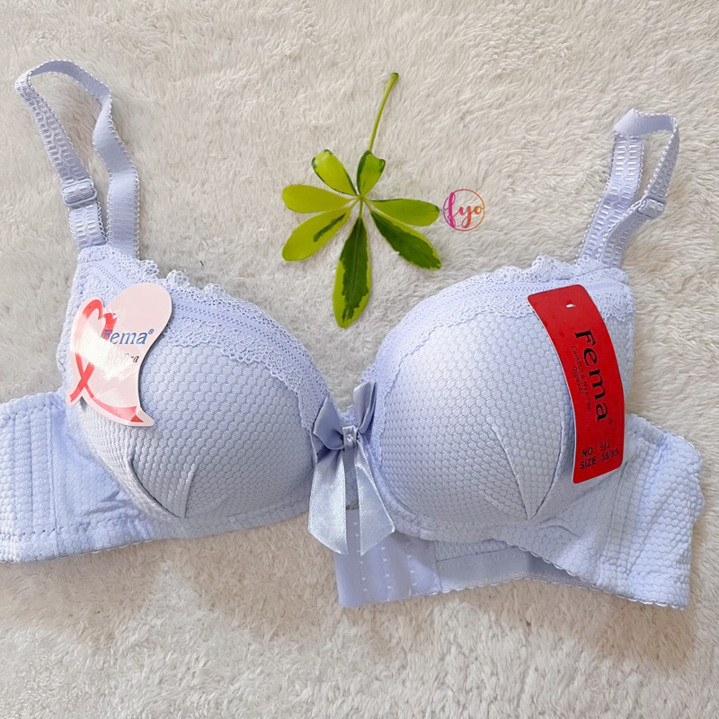 fyo BH Bra FEMA 942/459 Super Soft Bra Fashion Wanita Busa Tebal Tanpa Kawat Cup A Kecil Import
