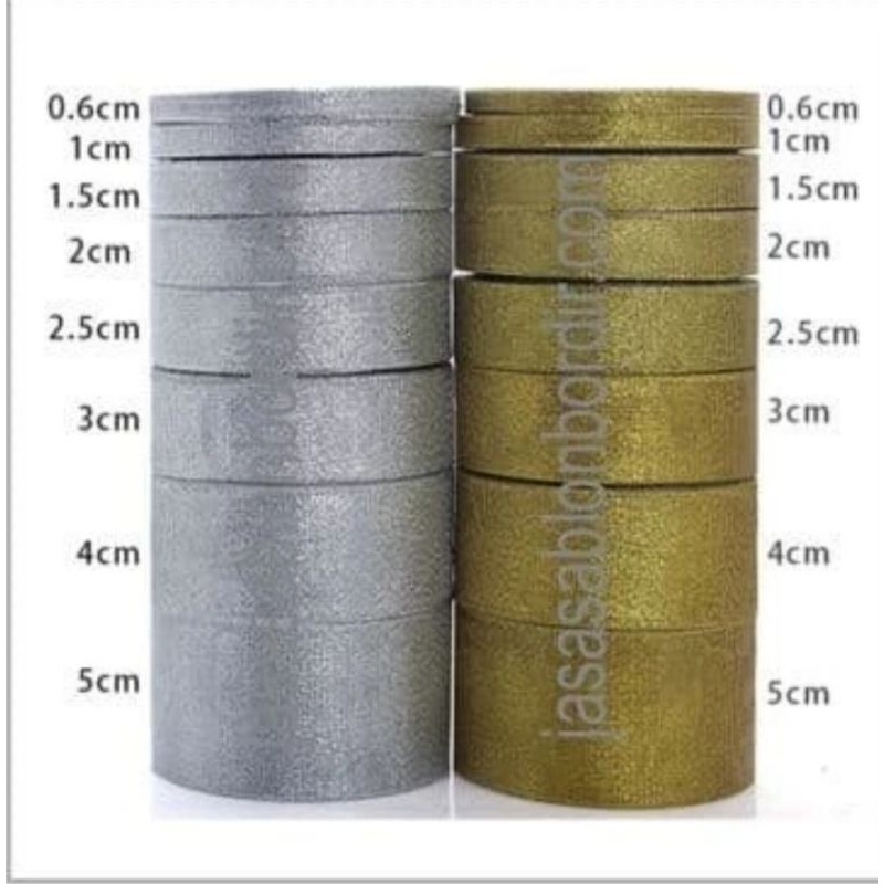 

Pita Emas Glitter 1/4 atau 0,6 cm