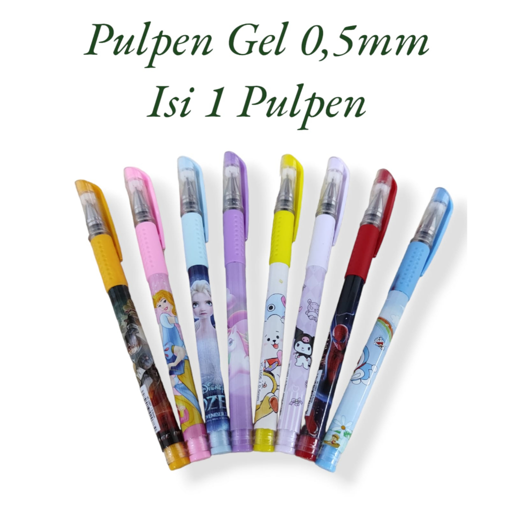 

Pulpen Gel / Gel Pen 0.5mm Karakter Kartun Isi 1