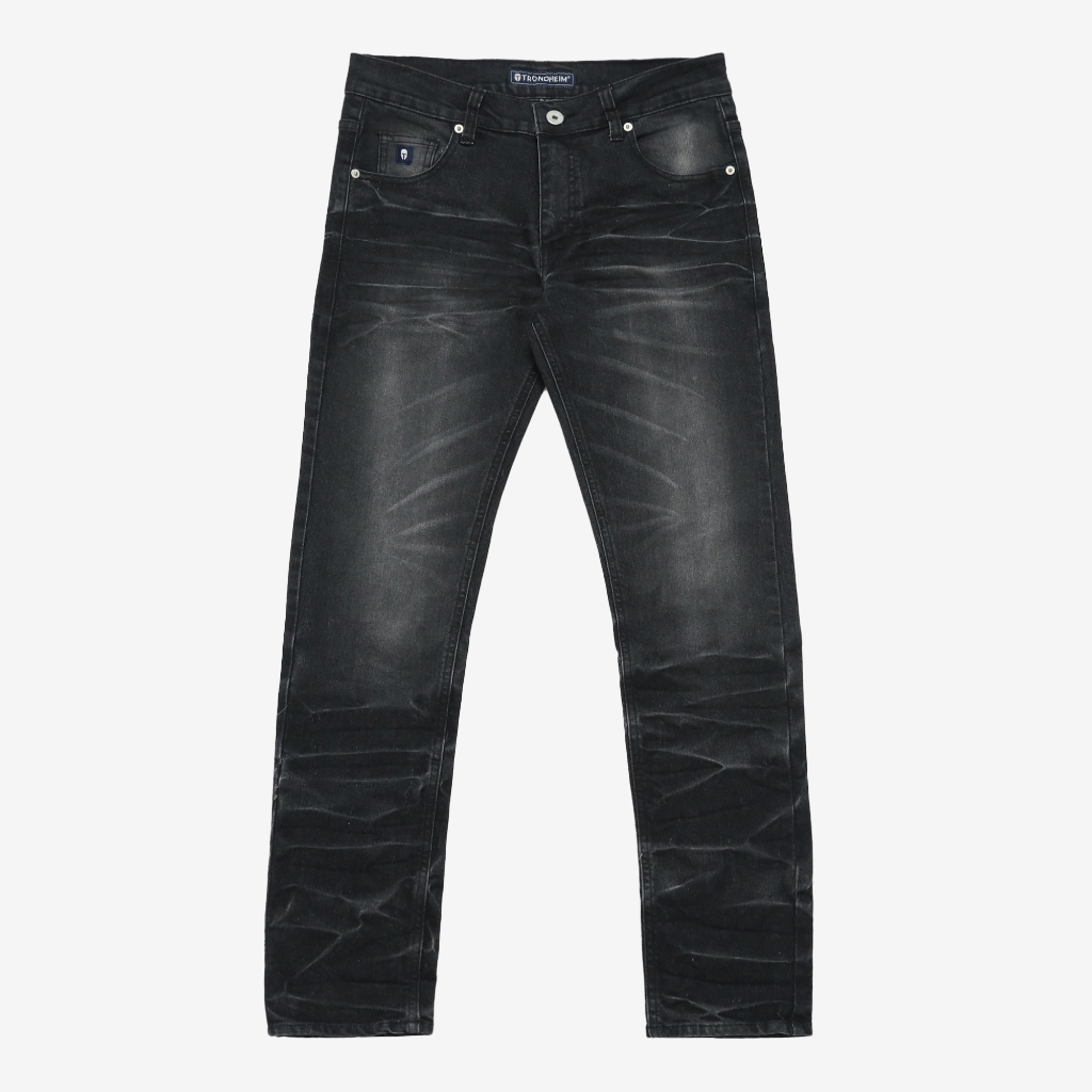 Trondheim Celana Panjang Jeans Denim Pria Bellamy Whisker Black