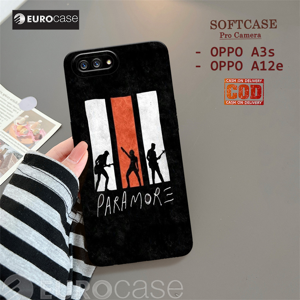 Casing Hp Oppo A3S / Oppo A12E - Fashion Case Logo Band - Soft Case Hp Oppo A3S / Oppo A12E - Kesing