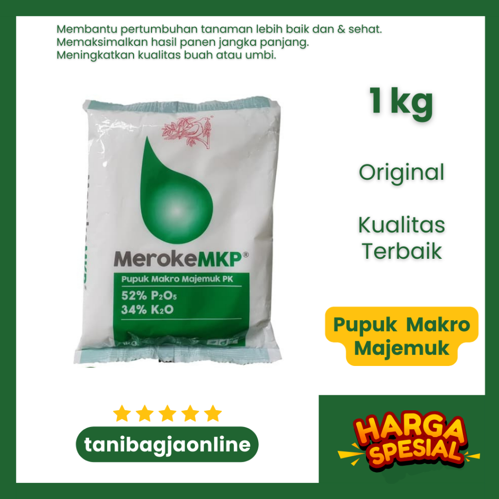 Meroke MKP 1 kg kemasan pabrik | pupuk tanaman | pupuk hidroponik | PUPUK MEROKE | PUPUK MUTIARA | P