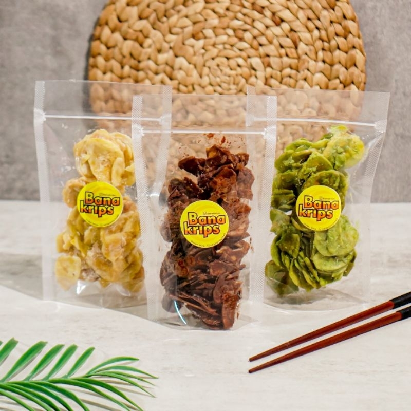 

Keripik pisang rasa cokelat, Matcha dan tiramisu | BanaKrips