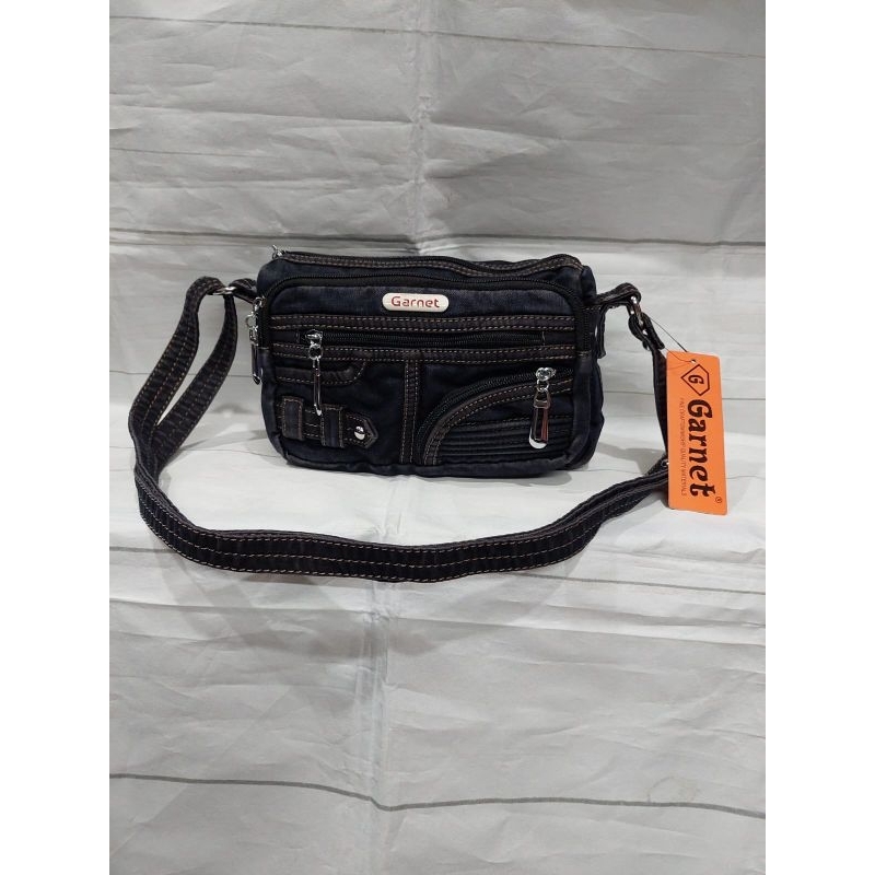 tas slempang wanita bahan jeans full denim edisi mini terlucu kuat awet terbaru