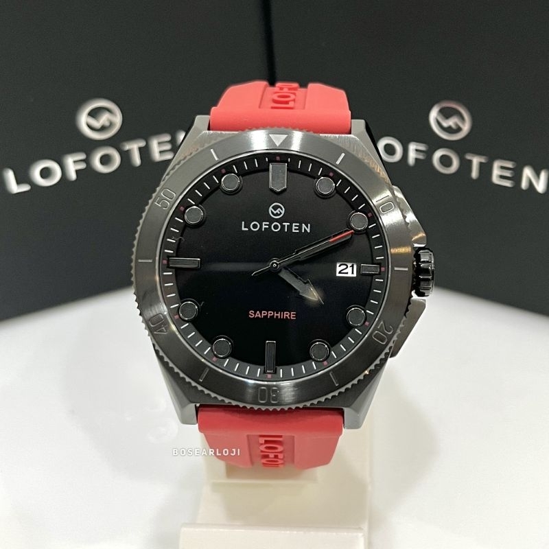 Jam Tangan Pria LOFOTEN F-6527M-BK9 Rubber Strap