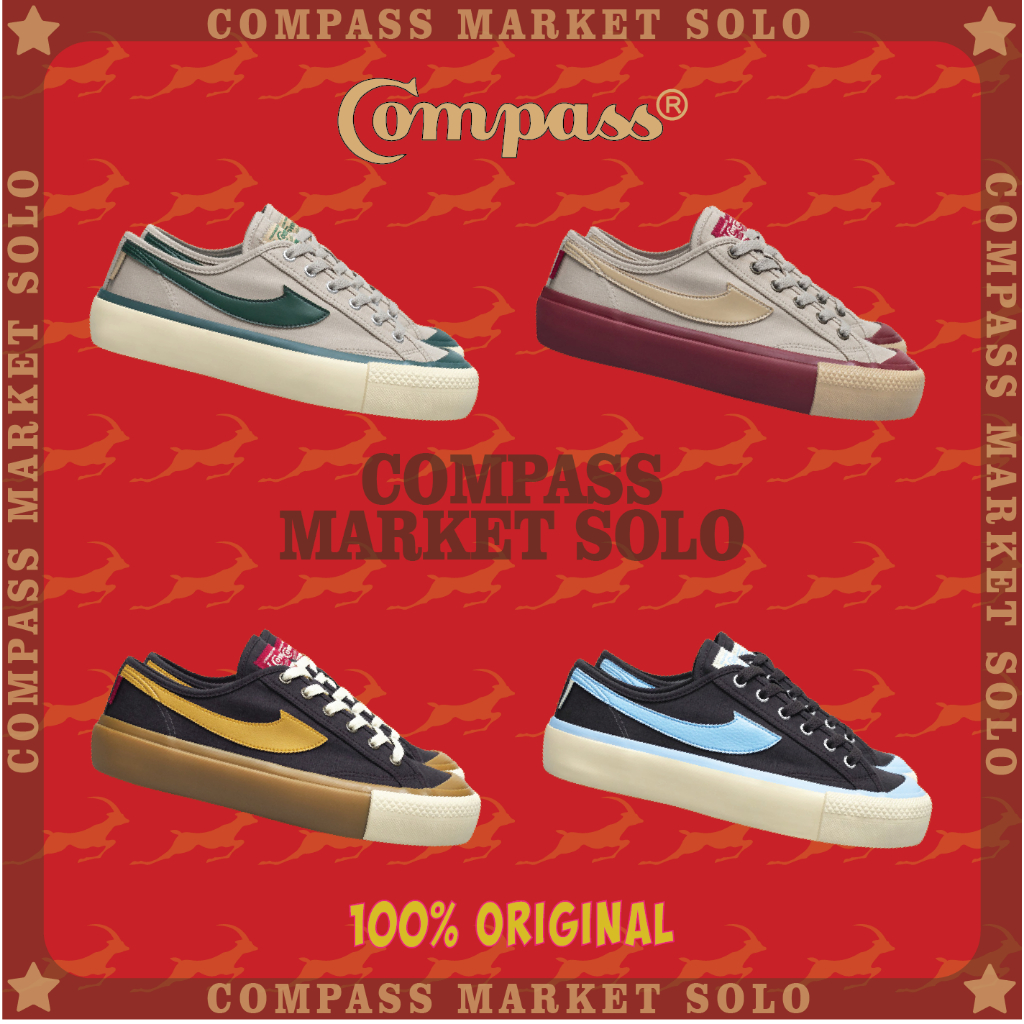 [ORIGINAL] Sepatu Compass Gazelle Color Seasonal Low | Wafer Green | Wafer Maroon | Caramel | Choco 