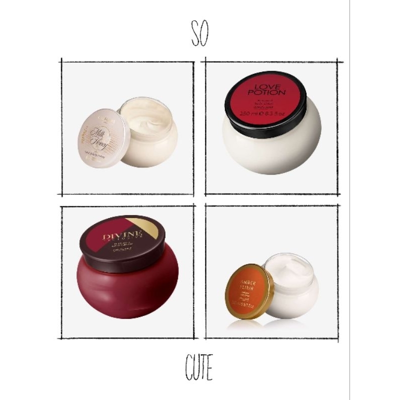 Body Cream Amber / Body Cream Love Potion / Body Cream Divine Eksklusif