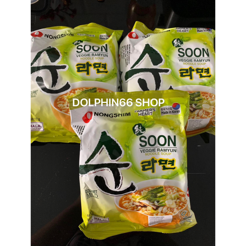 Mie mi Nongshim Soon Veggie Ramyun 112gr (Mie Instan Korea Vegetarian)
