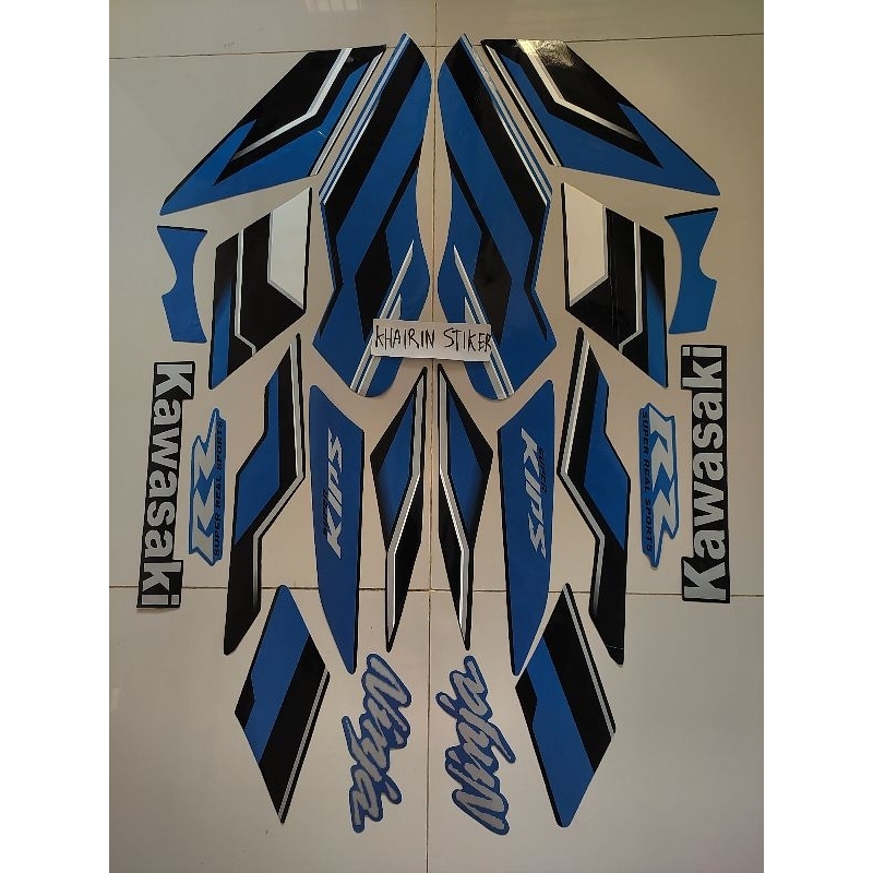 striping stiker ninja rr SE 2015 hitam biru