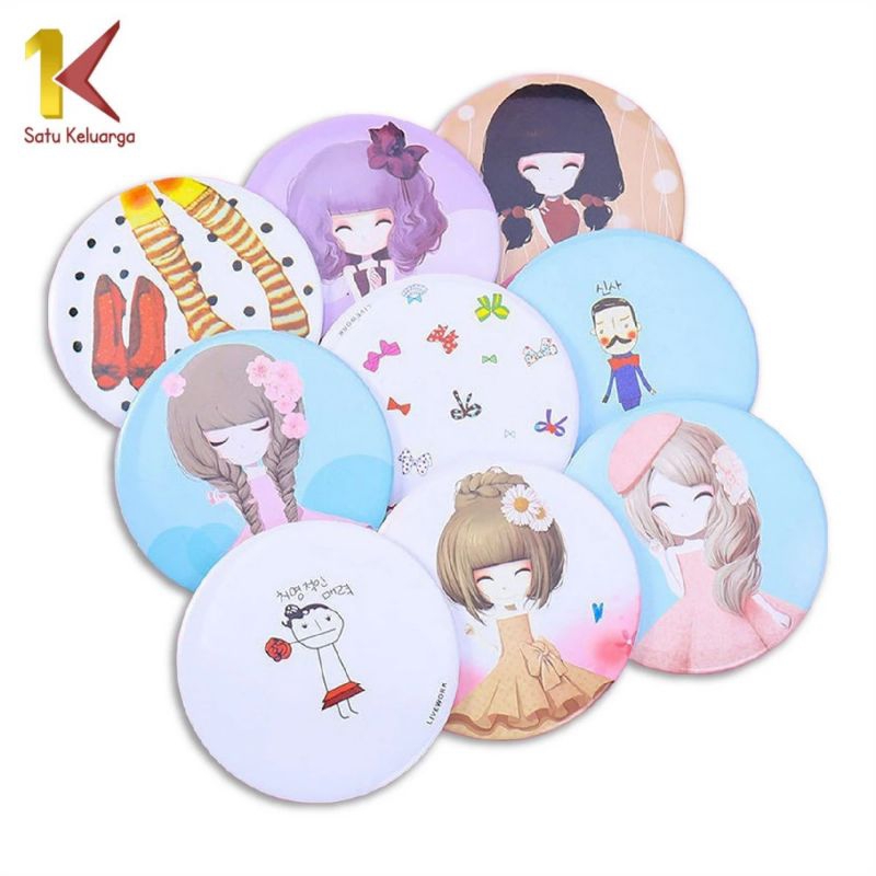 Cermin Kecil | Cermin Kaca Bulat Kecil | Cermin Mini Karakter Cermin Murah