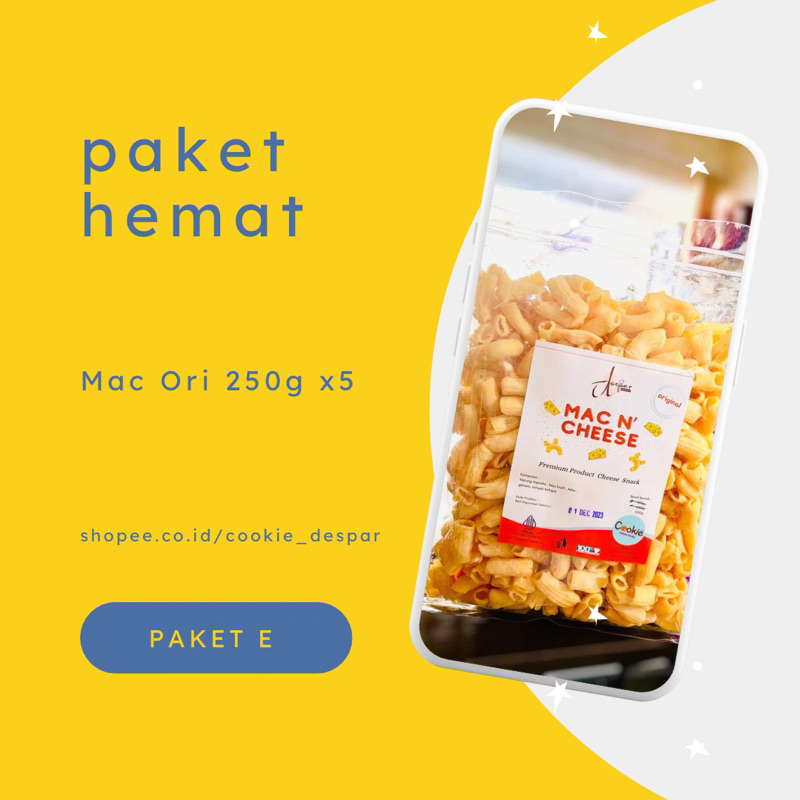 

DESPAR COOKIES-MAC N’ CHEESE PAKET HEMAT E