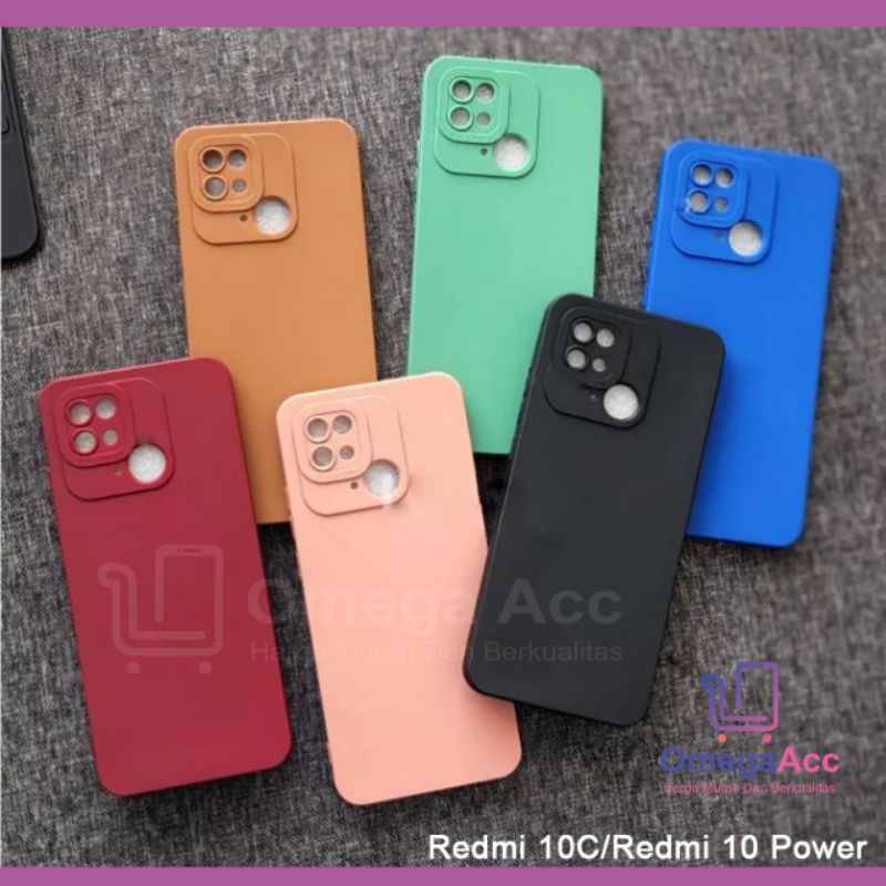 SILICON SOFTCASE XIAOMI REDMI 10C/REDMI 10 POWER CASE MACARON TPU PRO CAMERA
