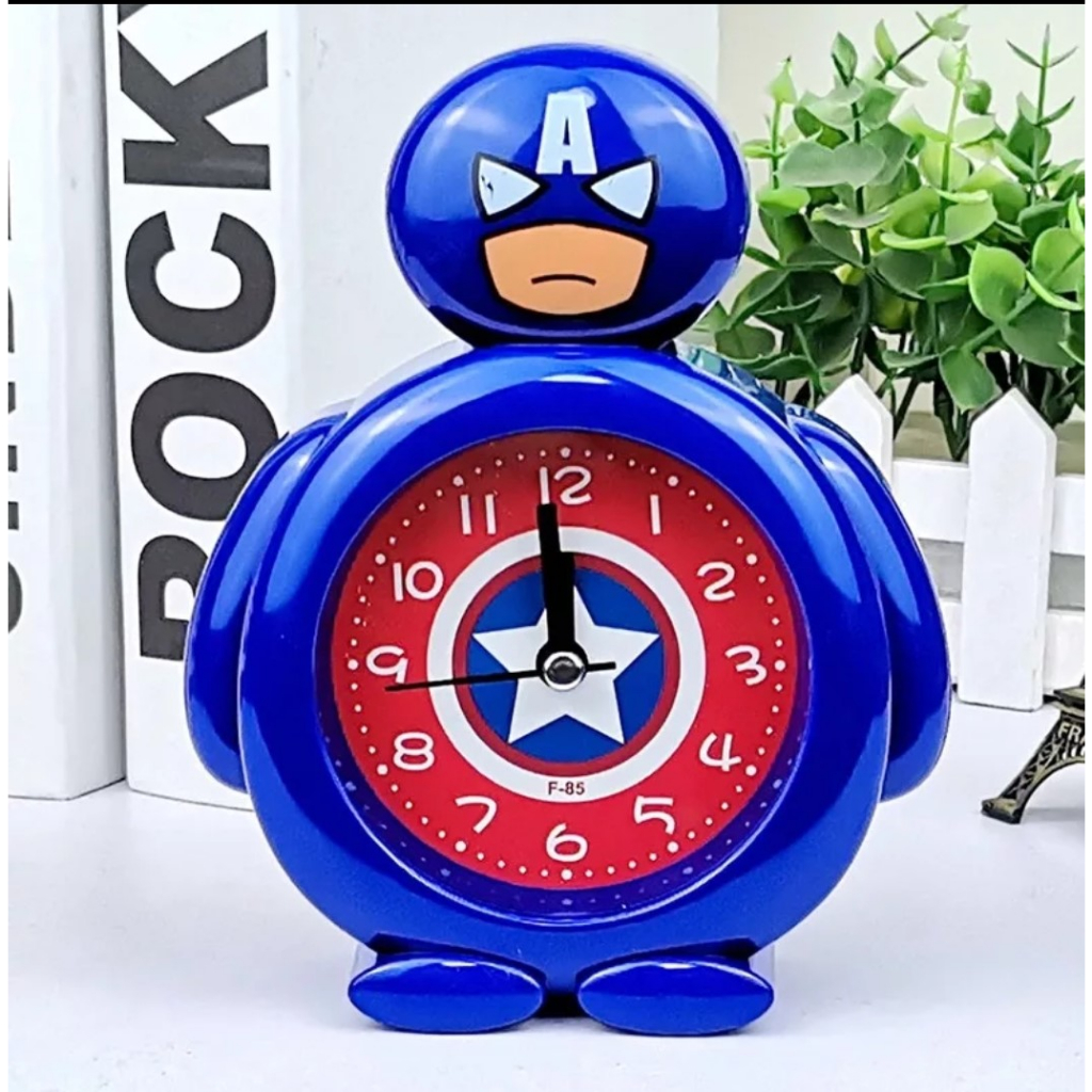 Jam Weker Model Spiderman ironman avenger bunyi alarm bodi besar cocok untuk KADO GIFT anak anak boy