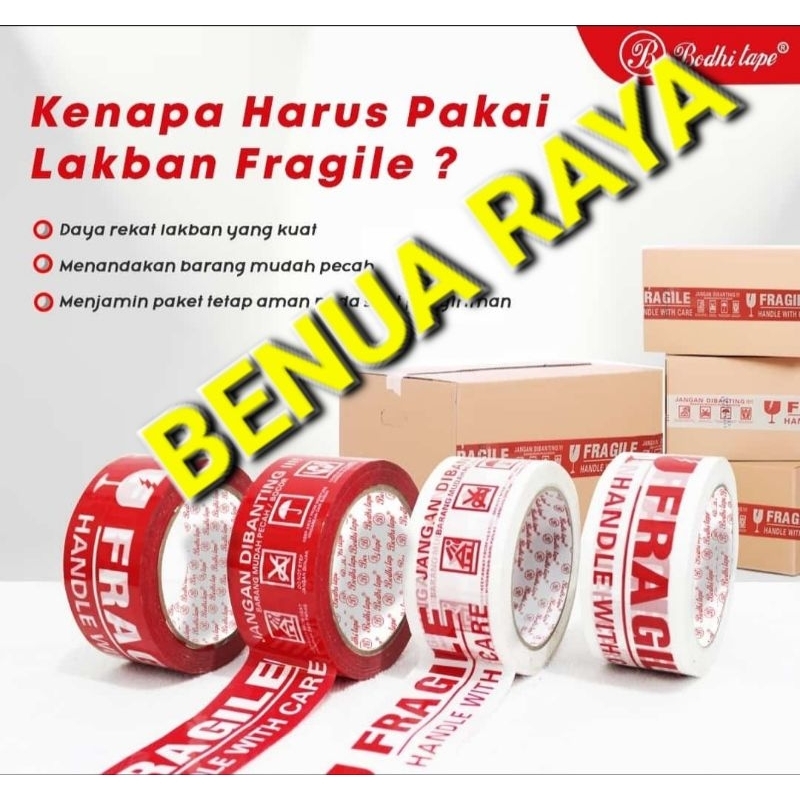 

Lakban Fragile Merah Putih