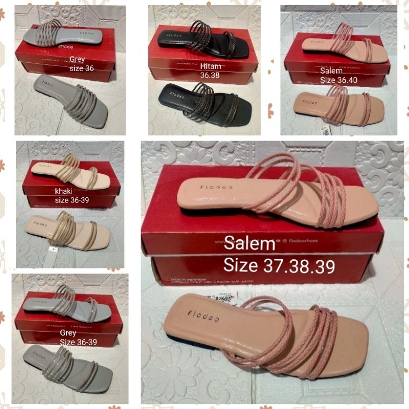 Sandal Wanita Teplek Selop Branded Original Mall Fladeo Murah