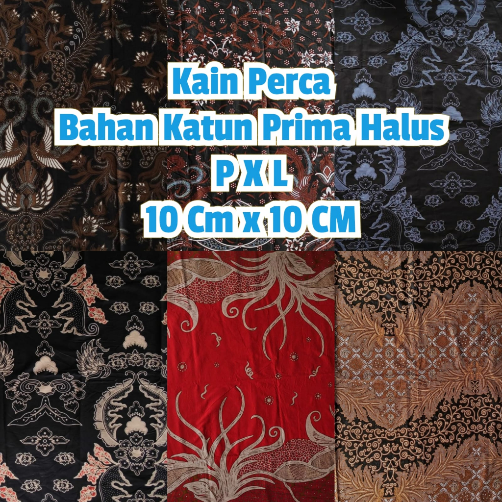 KAIN BATIK PERCA BAHAN KATUN HALUS