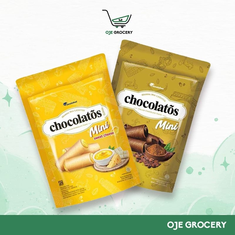 

CHOCOLATOS WAFER 65GR - GARUDA FOOD SNACK - SWEET CHEESE AND CHOCO - WAFER ROLL