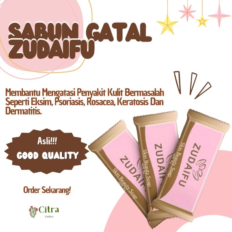 SABUN ZUDAIFU SAMPLE SABUN EKSIM PSORIASIS DERMATITIS GATAL GATAL 7 GR