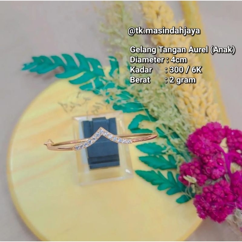 Gelang Anak Model Aurel/Fuji Emas Asli Berat 2Gram