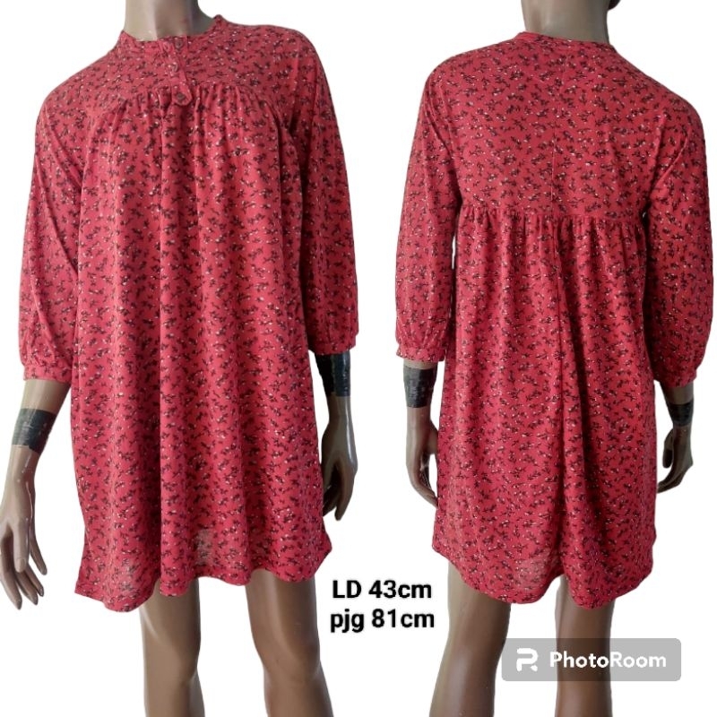 preloved branded Zara tunik dress katun Zara original