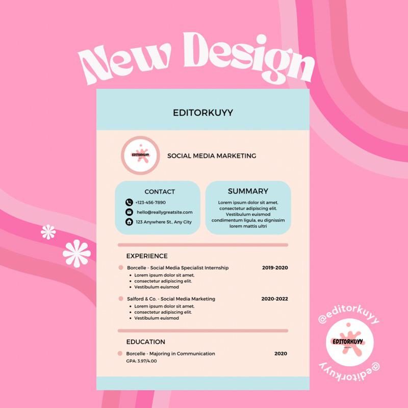 CV KERJA PDF MURAH EDITORKUYY SURAT LAMARAN