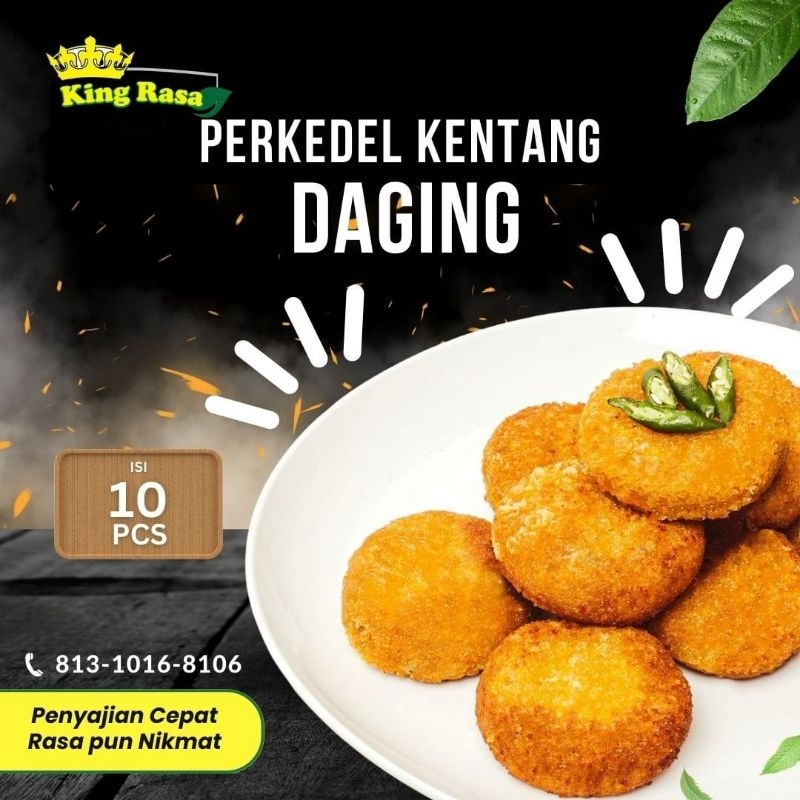 

Perkedel Kentang Daging Frozen Perkedel beku perkede frozen isi 10 pcs